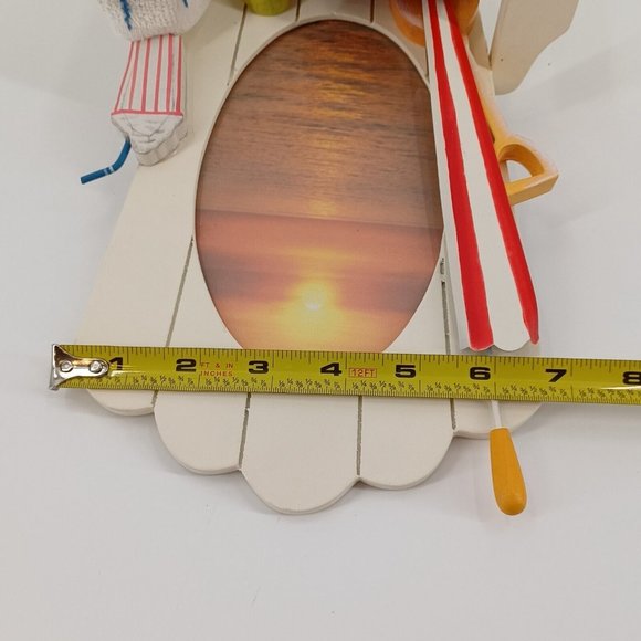 White Beach Chair 4x6 Photo Frame Palm Tree Shovel Bucket 11x7x5 Vacation Pictur - Picture 13 of 14